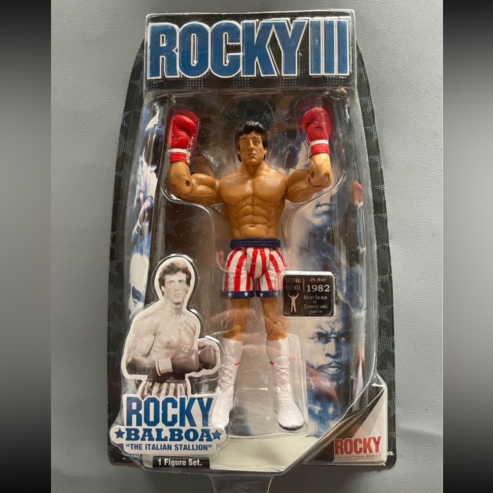 Jakks Pacific Rocky III Figure Rocky Balboa never removed from packaging.